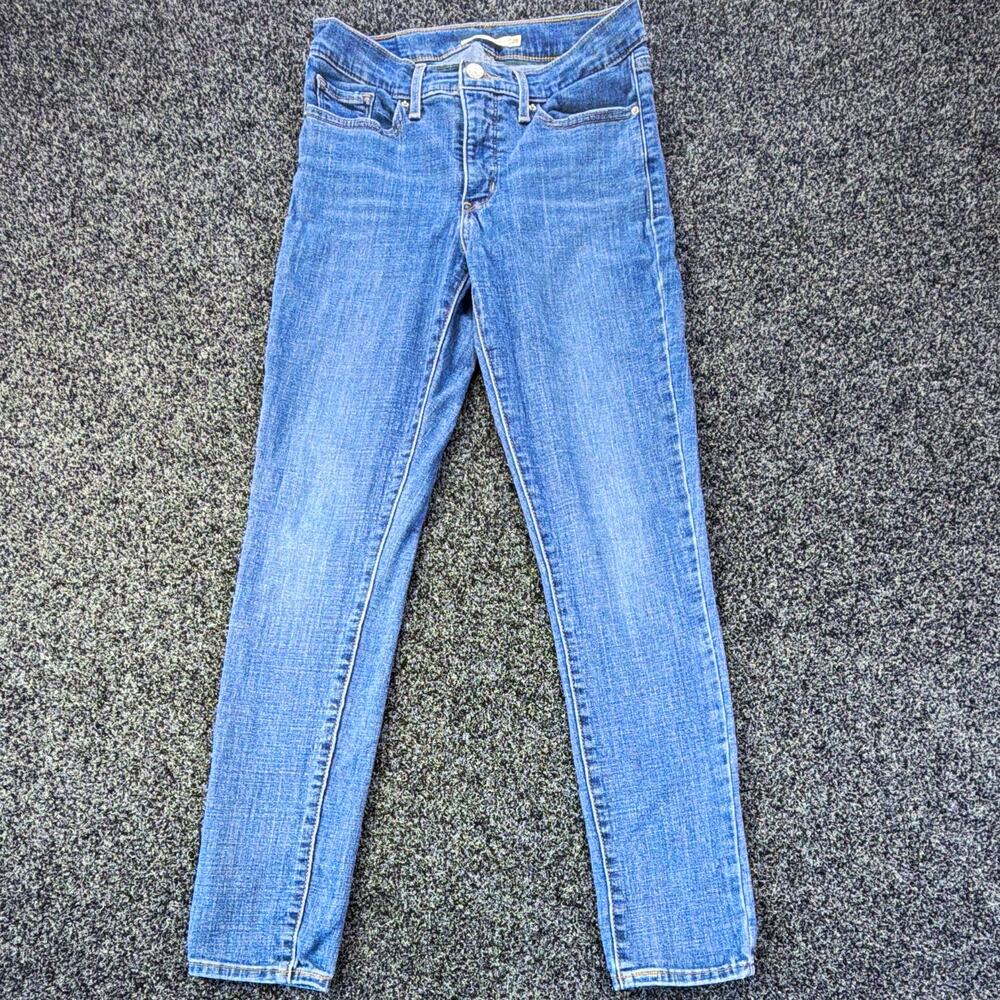 Levi’s Women’s Blue Medium Wash Mid Rise Skinny Slim Stretch Denim Jeans 28
